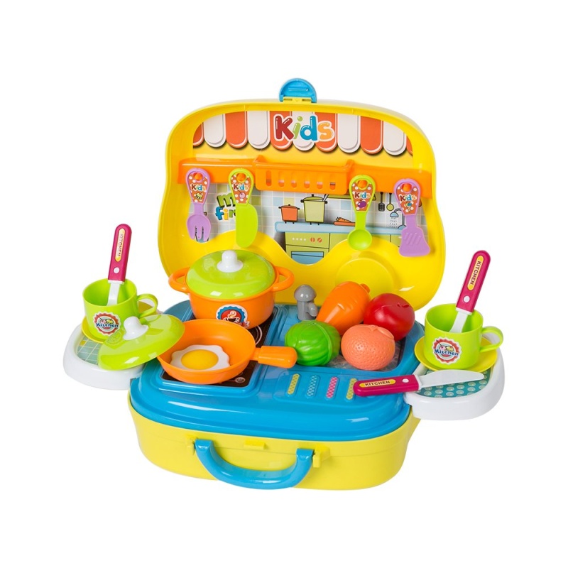 Pretend Play Cooking Food Plastic Kitchen Play Set