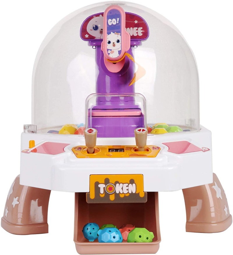 Claw Machine For Kids Mini Candy Grabber Toys Electronic Arcade Game With Led Display And Music, 16 X Candy Balls