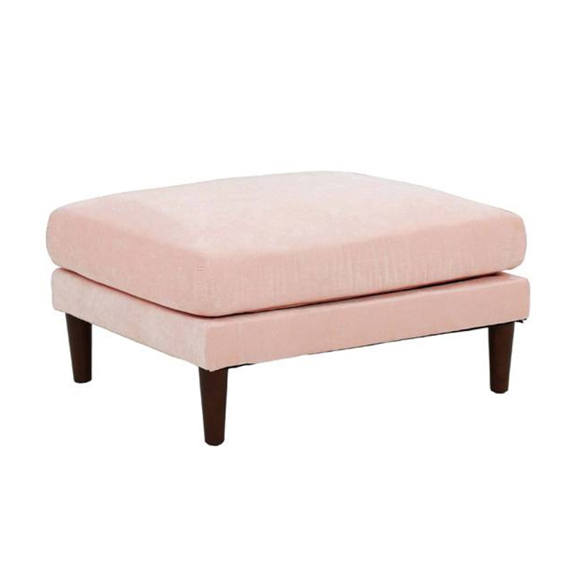 Benjara Rio 32-Inch Modular Ottoman, Blush Pink