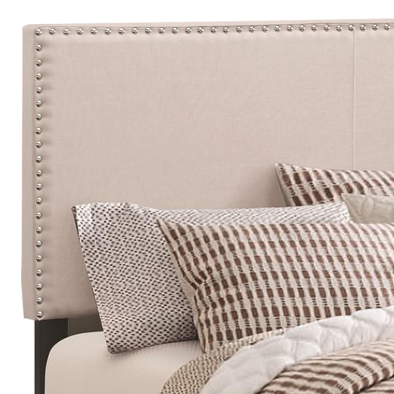 Ivory Upholstered Full Bed