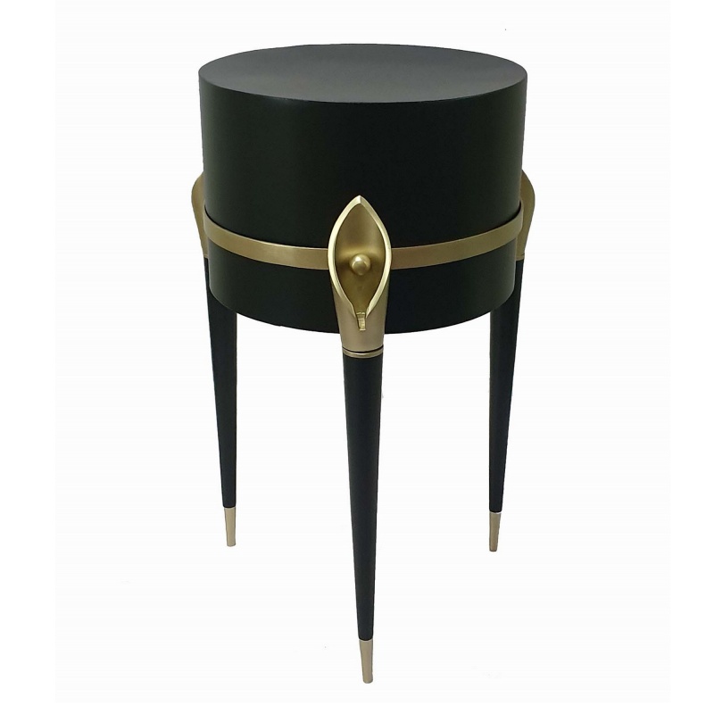 22 Inch Planter On Stand, Lily Design, Black