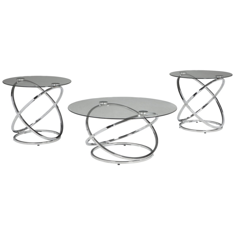 3-Piece Coffee and Side End Table Set