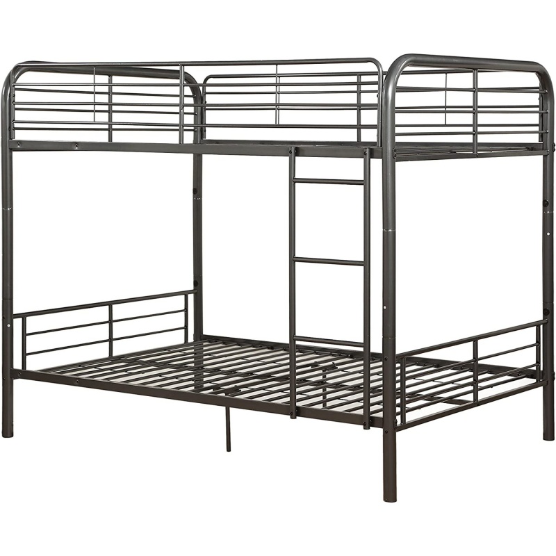 Metal Full/Full Bunk Bed, Dark Brown