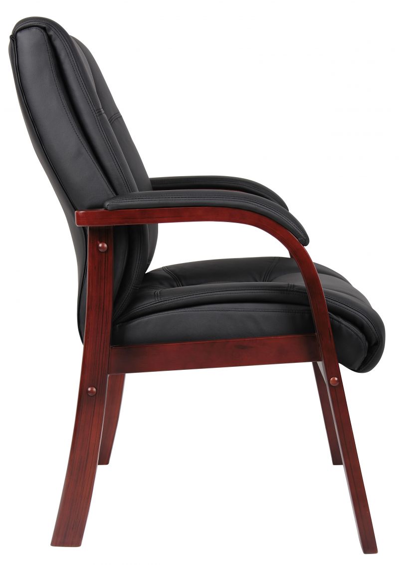 Boss Mid Back Wood Finished Guest, Accent Or Dining Chair