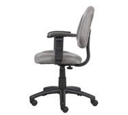 Boss Perfect Posture Deluxe Office Task Chair With Adjustable Arms, Grey