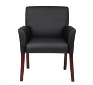 Boss Box Arm Guest, Accent Or Dining Chair W/Mahogany Finish