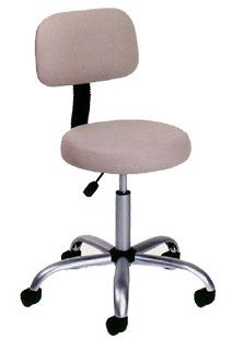 Boss Be Well Medical Spa Professional Adjustable Stool With Back, Beige