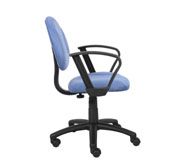 Boss Blue Microfiber Deluxe Posture Chair W/ Loop Arms