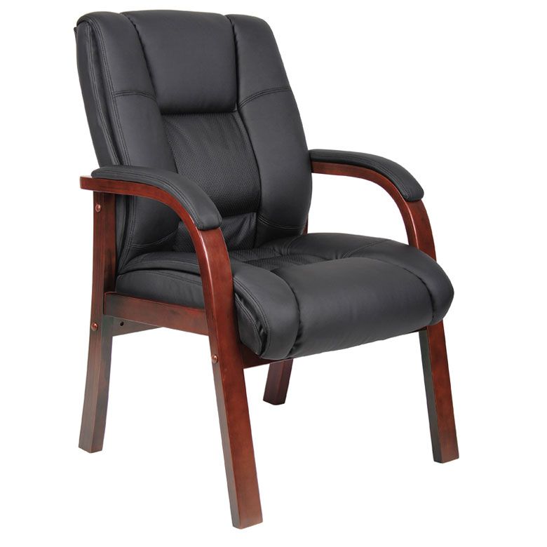 Boss Mid Back Wood Finished Guest, Accent Or Dining Chair