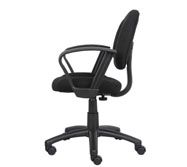 Boss Perfect Posture Deluxe Office Task Chair With Loop Arms, Black