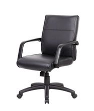 Boss Mid Back Executive Chair In Leatherplus