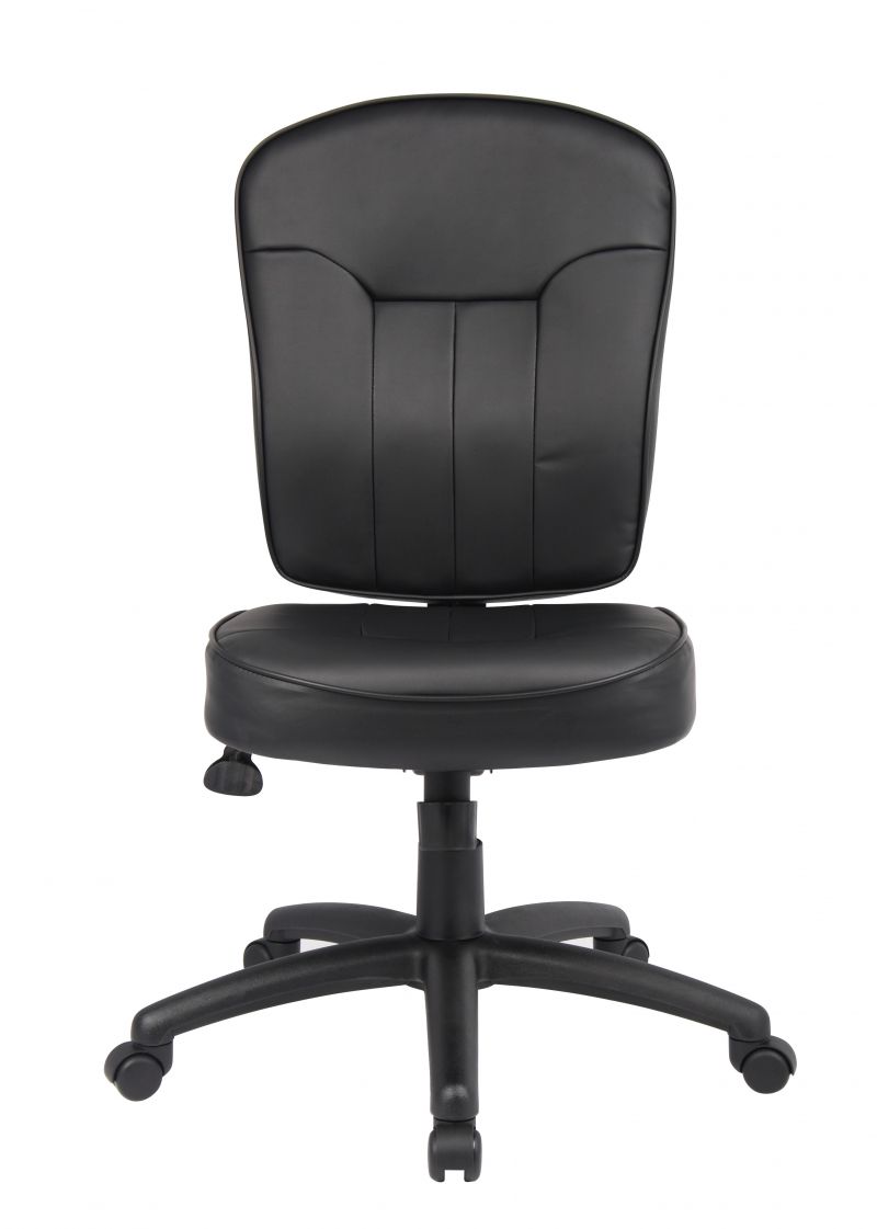 Boss Black Leather Task Chair