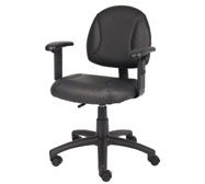 Boss Black Posture Chair W/ Adjustable Arms