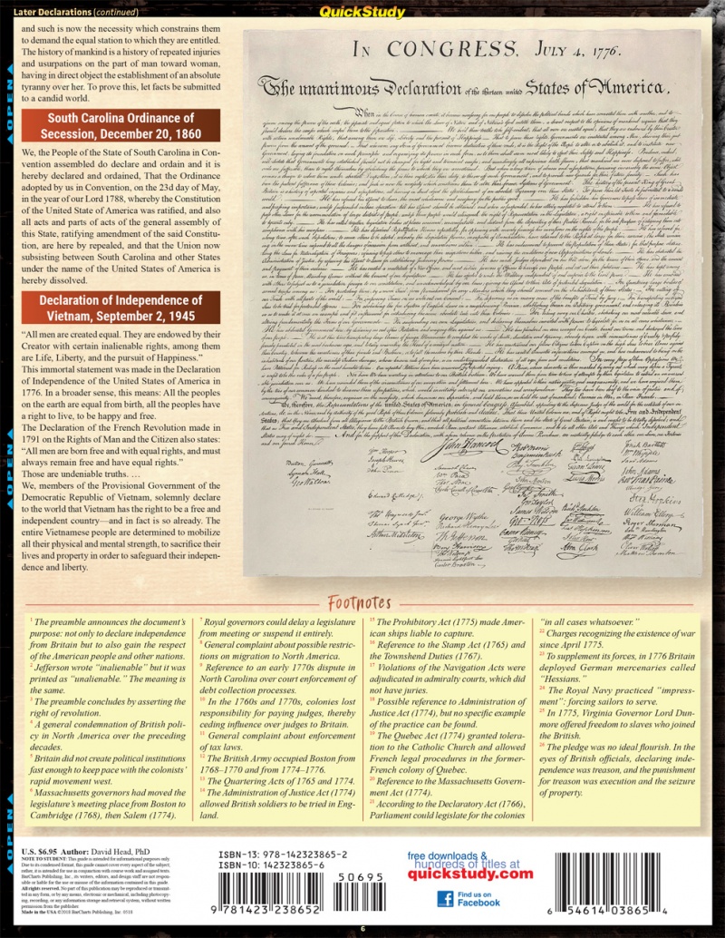 American History 1 Laminated Study Guide