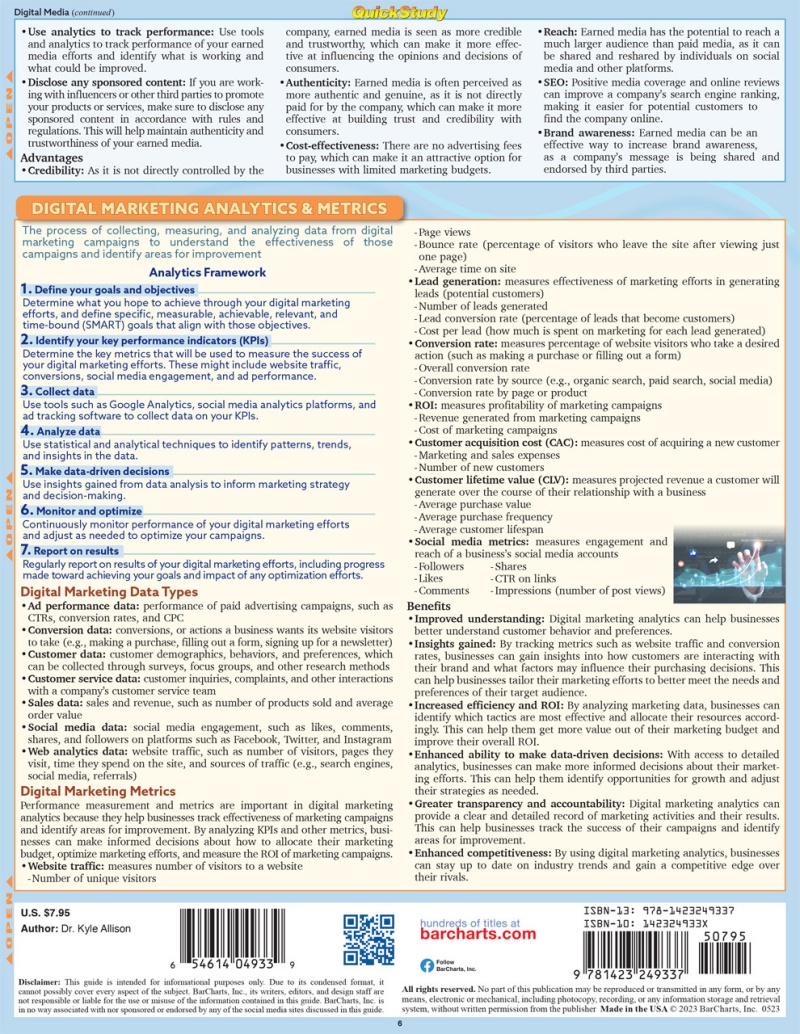 Quickstudy | Digital Marketing Laminated Study Guide