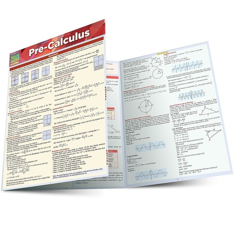 Quickstudy | Pre-Calculus Laminated Study Guide