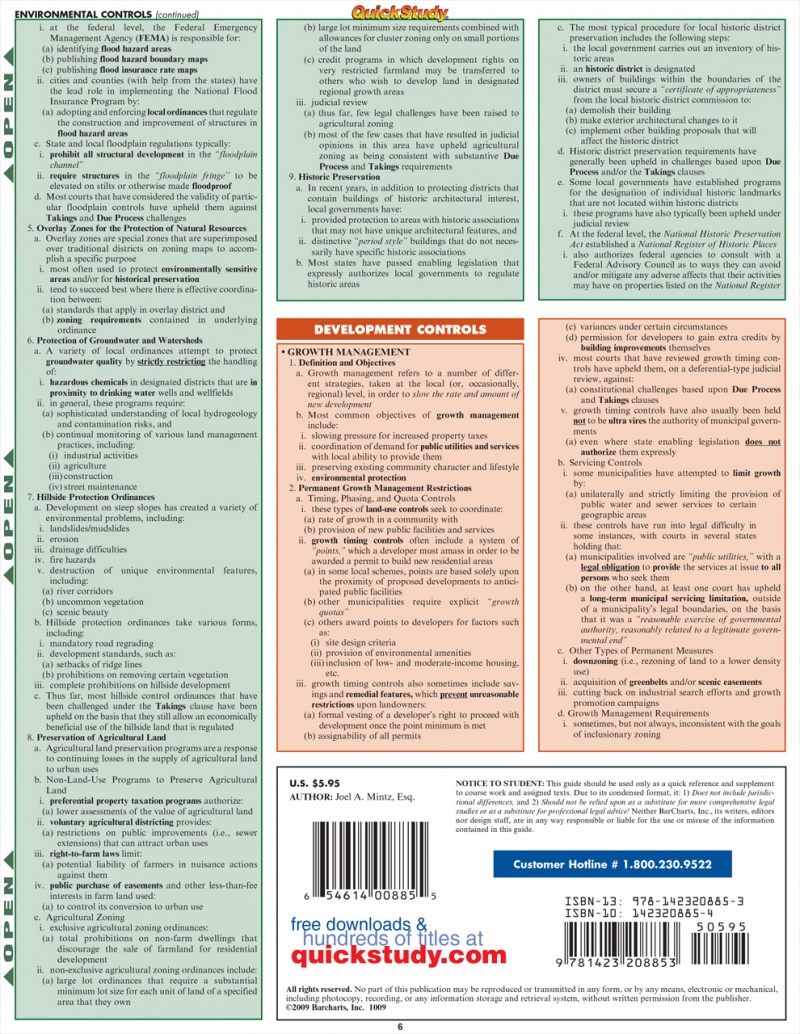 Quickstudy | Environmental Law Laminated Reference Guide