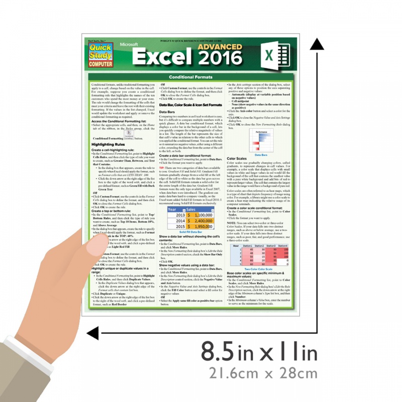 Quickstudy | Excel 2016 Advanced Laminated Reference Guide