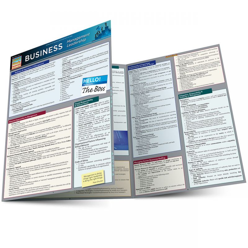 Quickstudy | Business Management Leadership Laminated Reference Guide