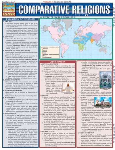 Quickstudy | Comparative Religions Laminated Study Guide
