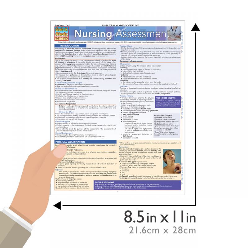 Quickstudy | Nursing Assessment Laminated Study Guide