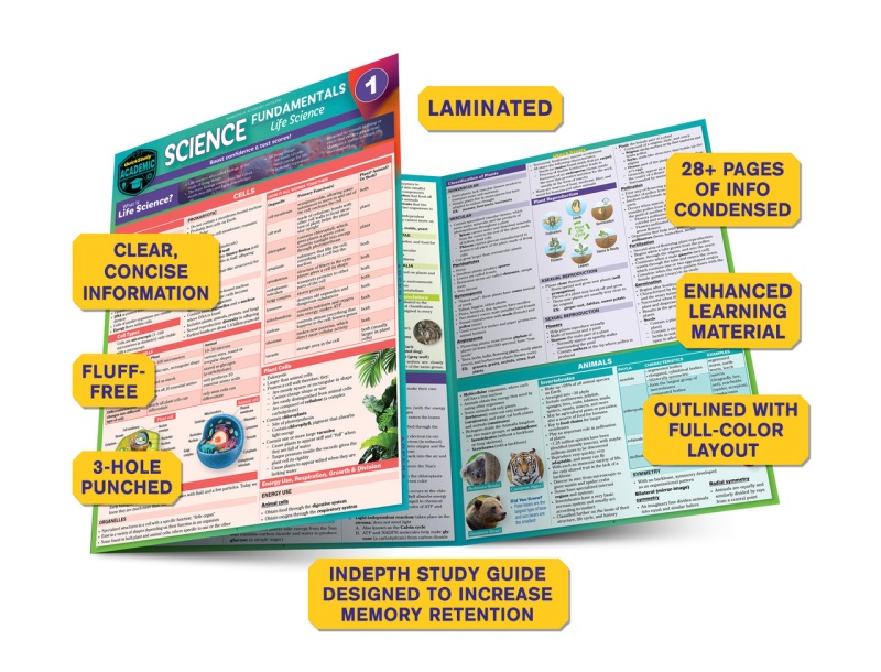 Quickstudy | Science Fundamentals 1: Cells, Plants & Animals Laminated Study Guide