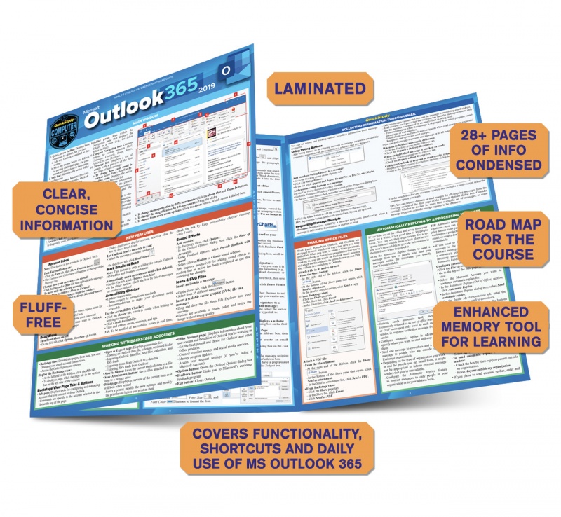 Quickstudy | Microsoft Outlook 365: 2019 Laminated Reference Guide