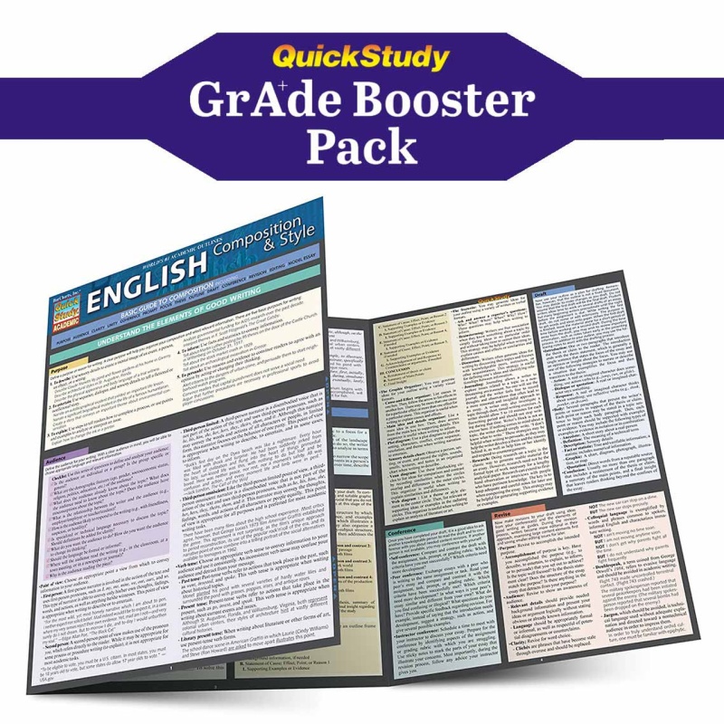 Quickstudy Writing Essentials Grade Booster Pack