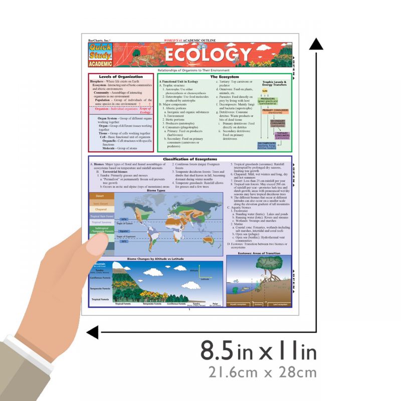 Quickstudy | Ecology Laminated Study Guide