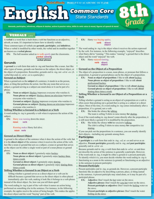 QuickStudy Math: Common Core 3rd Grade Laminated Study Guide