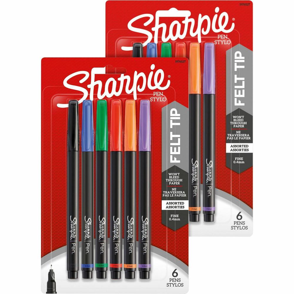 Sharpie Porous Art Pens Fine Point 0.4 mm Black Barrel Assorted