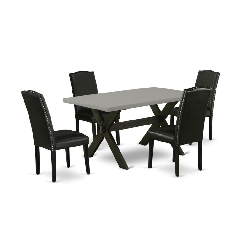 East West Furniture 5-Pc Dining Room Table Set
