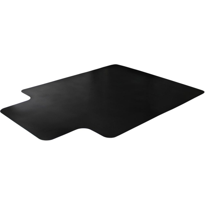 Cleartex Advantagemat Black Chair Mat - Carpeted Floor - 48" Length X 36" Width X 0.60" Thickness - Lip Size 20" Length X 10" Width - Rectangle - Classic - Polyvinyl Chloride (Pvc) - Black