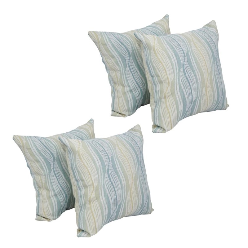 17-Inch Jacquard Throw Pillows With Inserts (Set Of 4) 9910-S4-Id-086