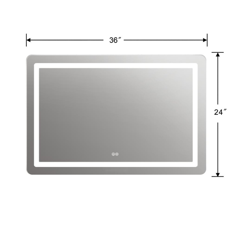 Speculo Back Lit Led Mirror 4000K Warm White 36" Wide