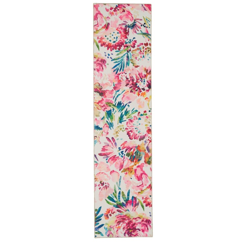Washable Julian Raspberry/Ivory 2X8, Rug