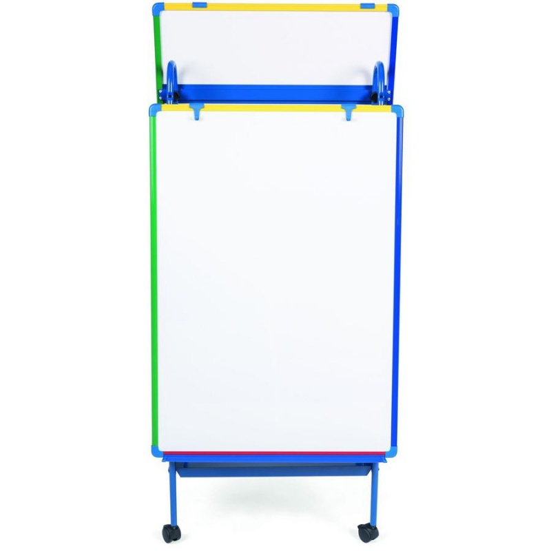 Bi-Office Magnetic Adjustabledoublee-Sided Easel - White Surface - Rectangle - Assembly Required - 1 Each