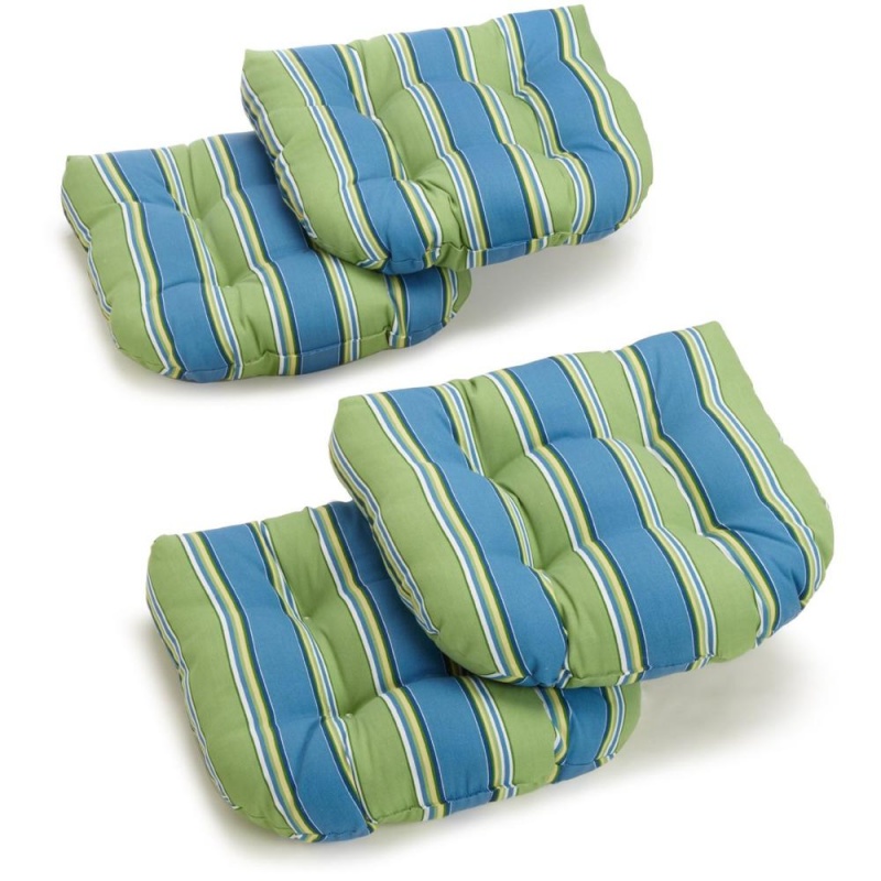 19-Inch U-Shaped Outdoor Tufted Dining Chair Cushions