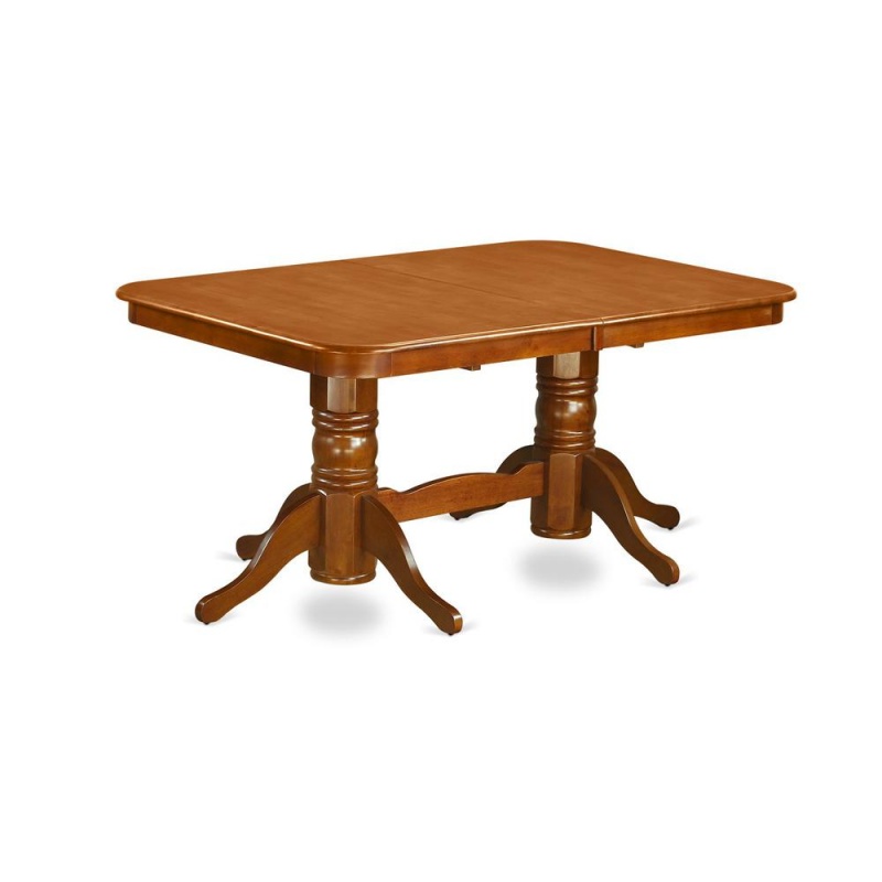 Napoleon Rectangular Round Corner Dining Table by East West Furniture