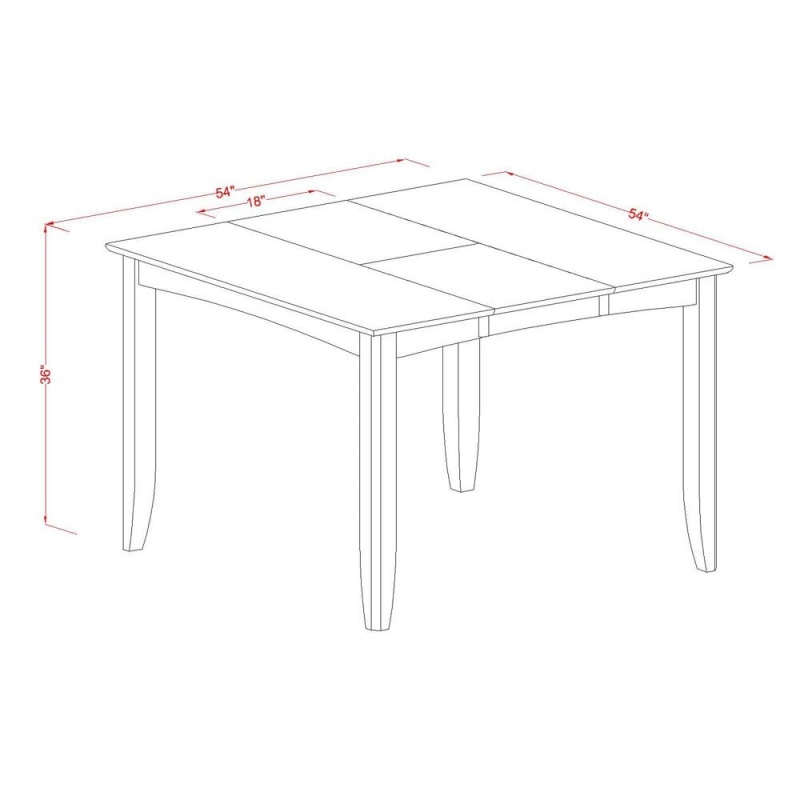Fairwinds Gathering Counter Height Dining Square 54" Table With 18" Butterfly Leaf Finished In Cappuccino