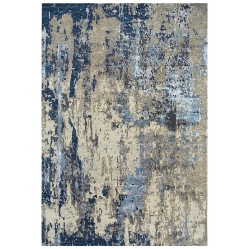 Hand Knotted Cut Pile Wool/ Viscose Rug, 9' X 12'