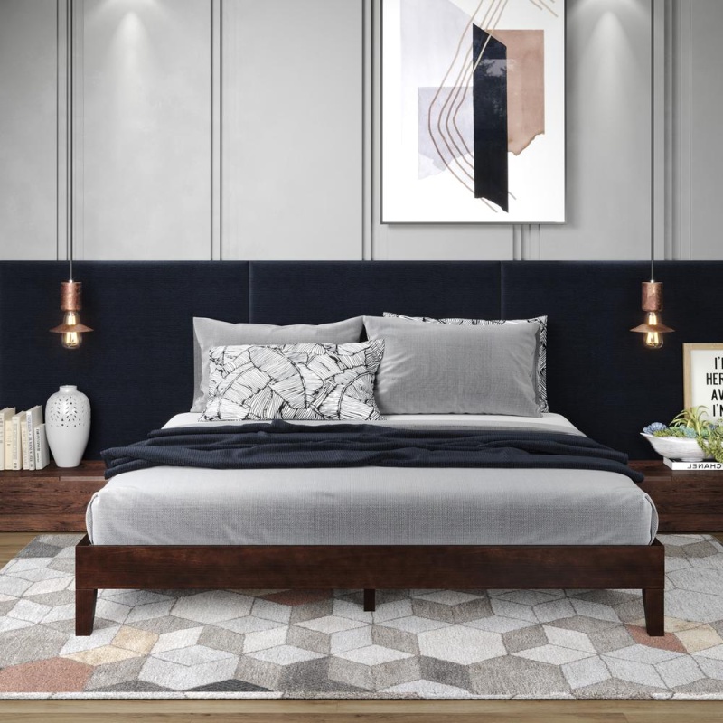Nix Solid Wood King Platform Bed, Natural