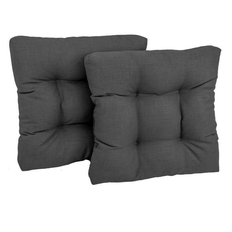 19-Inch Squared Tufted Dining Chair Cushion Set of Two