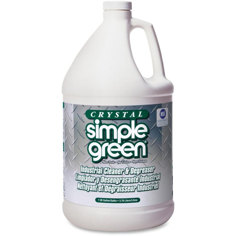 Simple Green Crystal Industrial Cleaner/Degreaser - Concentrate - 128 Fl Oz (4 Quart)Bottle - 6 / Carton - Clear