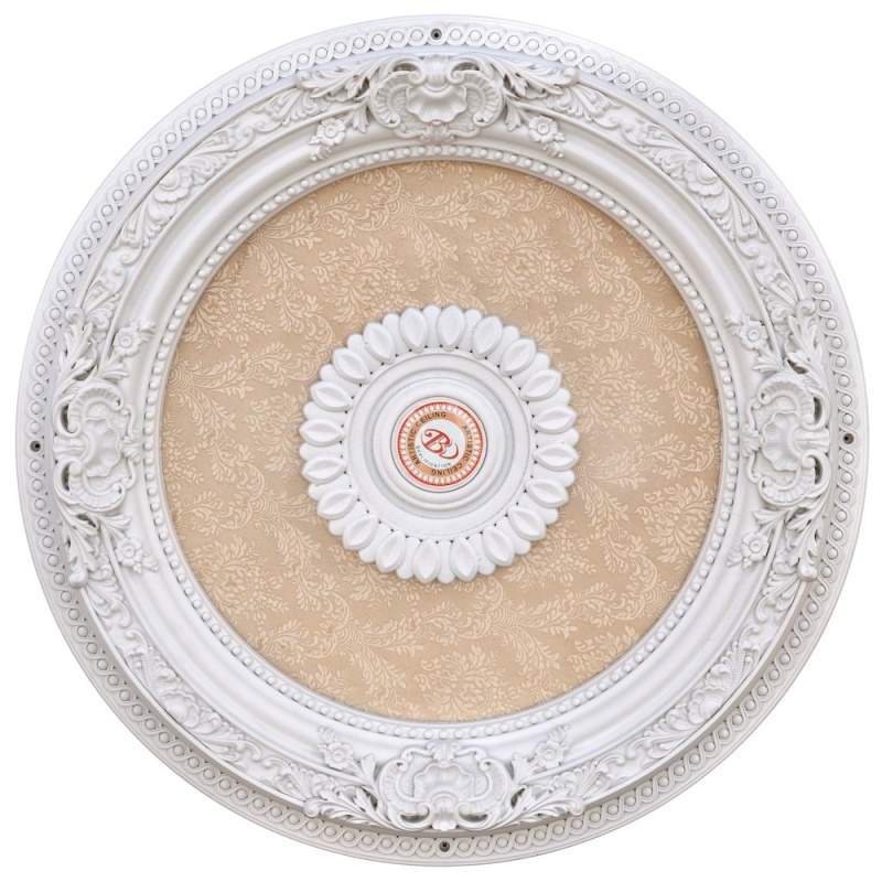 Petite Blanco Chandelier Ceiling Medallion 24 Inch Diameter