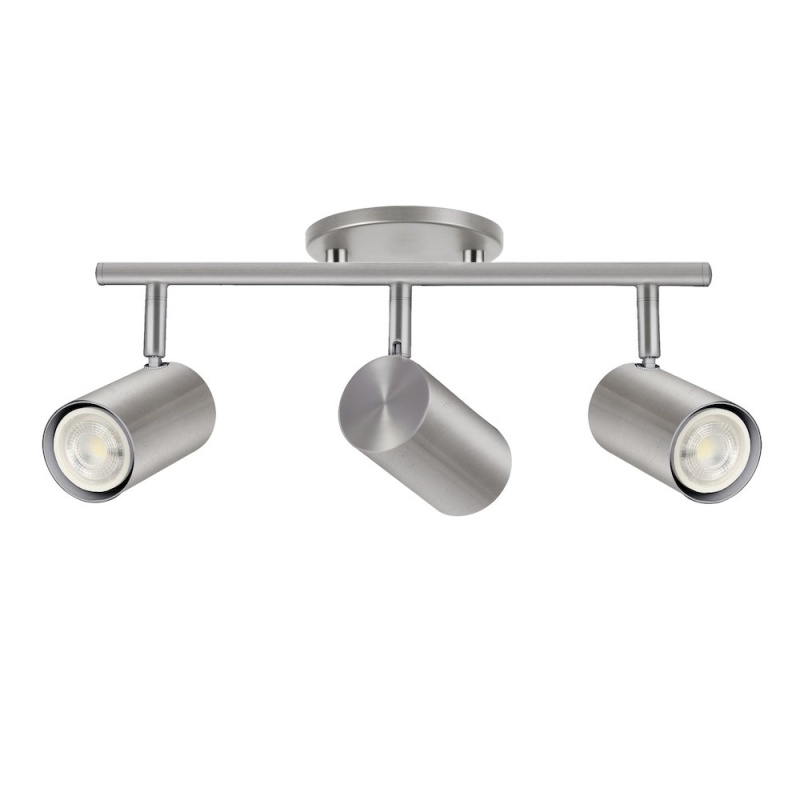 3 Light Track Light In Satin Chrome