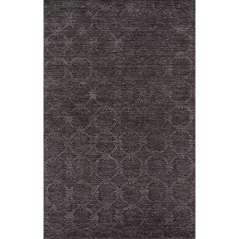 Contemporary Rectangle Area Rug, Charcoal, 9'6" X 13'6"
