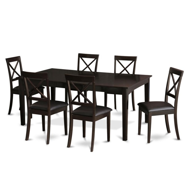 7 Pc Dining Room Set-Dinette Table With Leaf And 6 Dinette Chairs