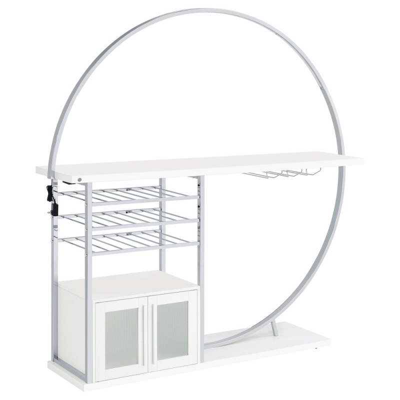 Risley 2-Door Circular LED Home Bar Cabinet