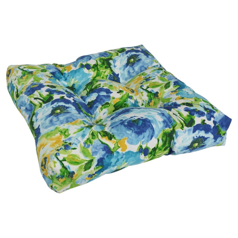 19-Inch Squared Patterned Spun Polyester Tufted Dining Chair Cushion 94005-1Ch-Reo-65